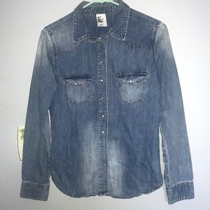LIGHTLY USED H&M Western style denim shirt